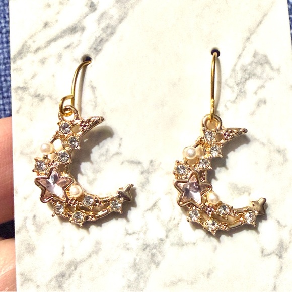 Crescent Moon Earrings - Picture 1 of 4